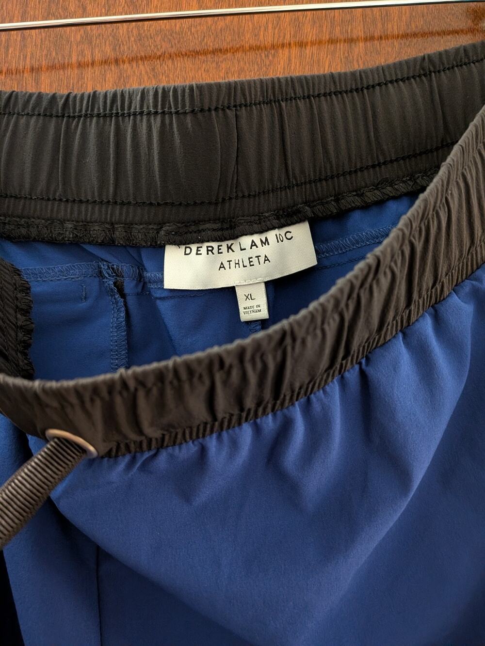 Derek Lam 10 C Athleta Womens XL Blue Black ColorBlock Downtown Track Pants